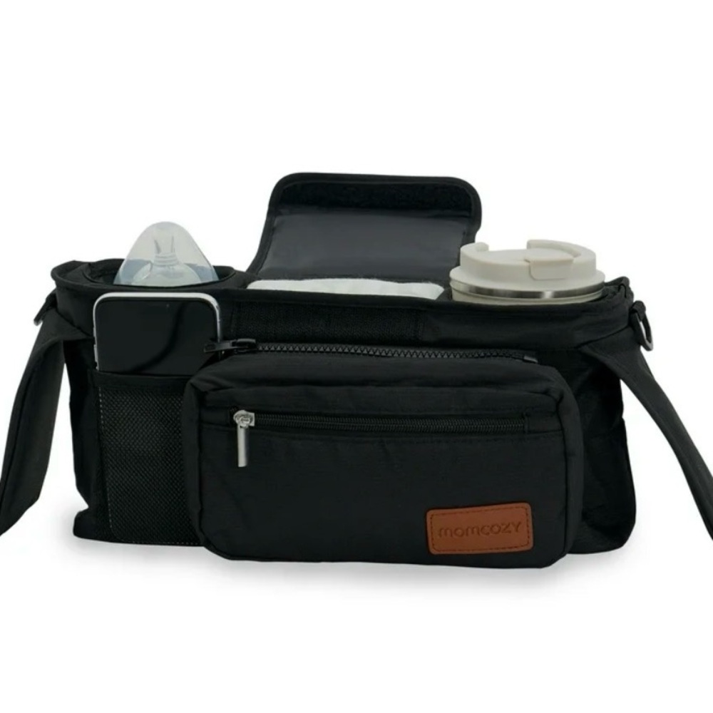 Momcozy Black Organizer Stroller Caddy Bag - NWT